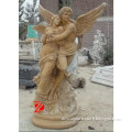 natural stone man woman angel statue